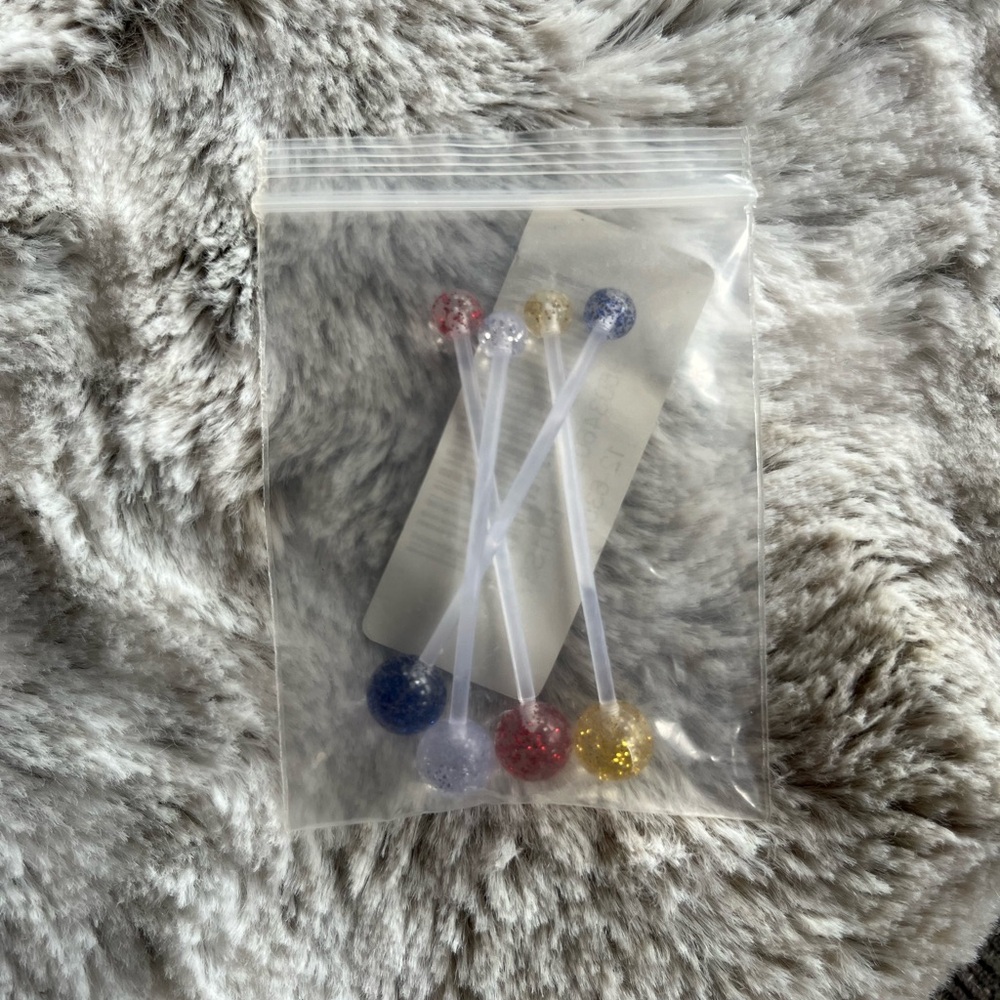 Glittery Belly Button Barbells